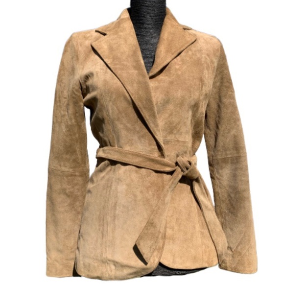 Banana Republic Jackets & Blazers - Banana Republic tan suede belted jacket size XS